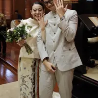 Pernikahan Brandon Salim dan Dhika Himawan. [@adelleodelia]