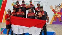 Tim bola voli pantai putra Indonesia berhasil mempertahankan medali emas SEA Games 2021/Ist