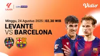 Link Live Streaming LaLiga 2025/2026: Levante vs Barcelona Eksklusif di Vidio
