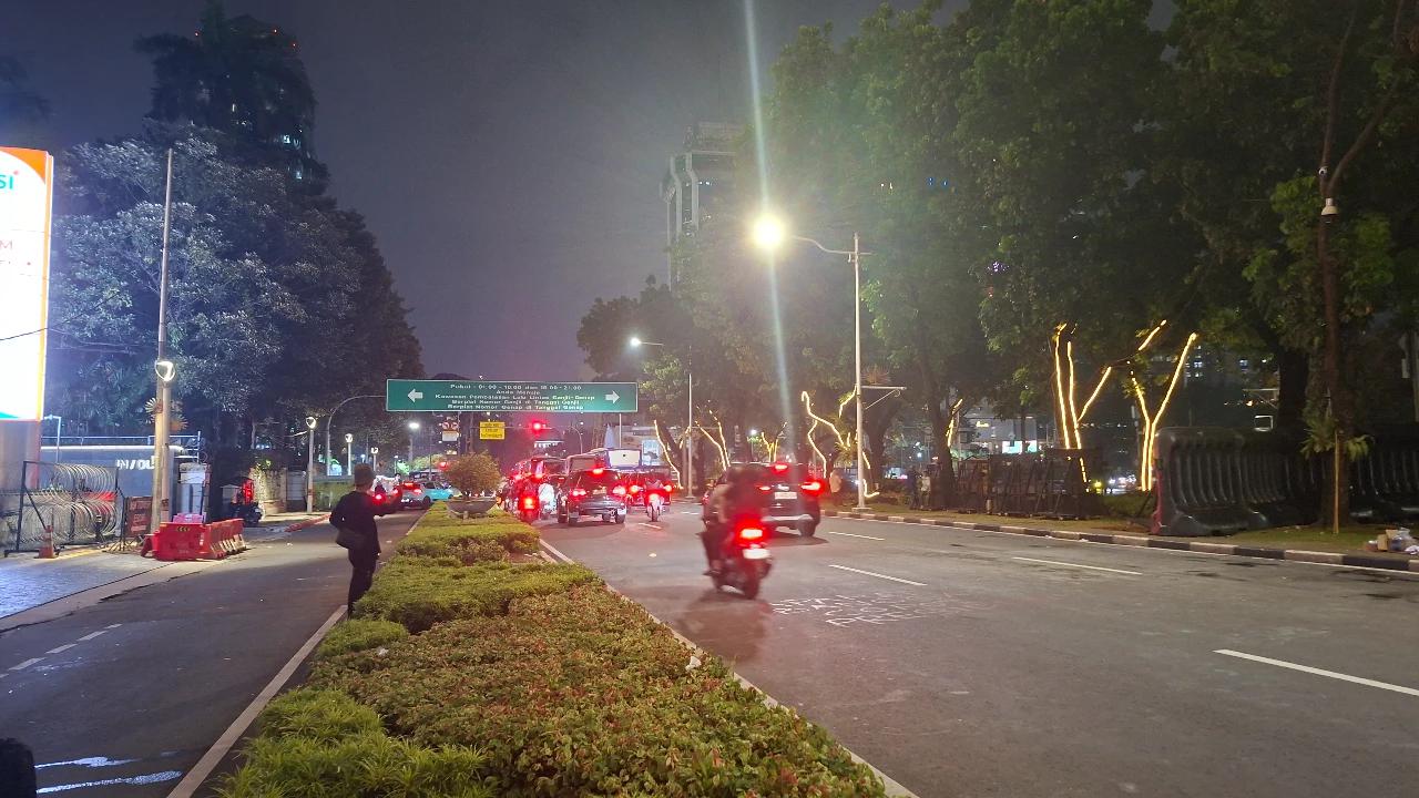 Demo Mahasiswa Usai, Jalan Merdeka Selatan Kembali Dibuka untuk Umum