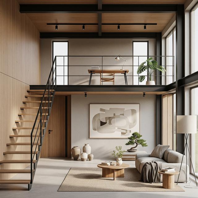 10 Desain Rumah Mezzanine Minimalis dengan Konsep Industrial Kekinian ...