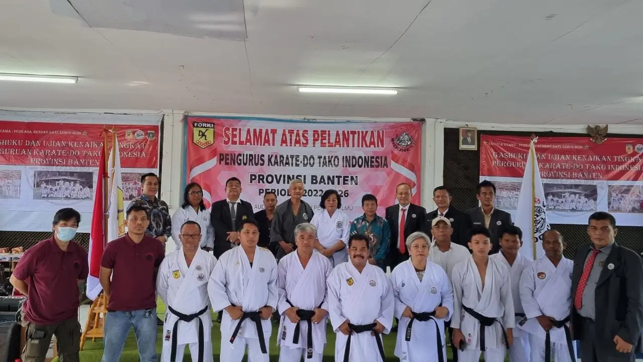 Pengurus Besar Perguruan Karate-Do TAKO Indonesia Provinsi Banten periode 2022-2026 resmi dilantik