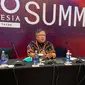 Prof. Bambang Brodjonegoro selaku Lead Co Chairs KTT T20 di Hilton Resort, Nusa Dua, Bali pada Selasa (6/9/2022). (Liputan6/Benedikta Miranti)