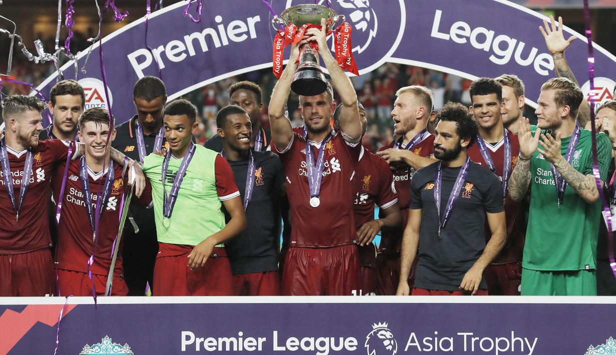 Foto Kalahkan Leicester City Liverpool Juara Premier League Asia Trophy Inggris Bola Com
