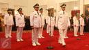 Suasana pelantikan lima Gubernur dan Wagub baru di Istana Negara, Jakarta, Jumat (12/5). Kelima kepala daerah yang dilantik adalah Banten, Gorontalo, Sulawesi Barat, Bangka Belitung, dan Papua Barat. (Liputan6.com)