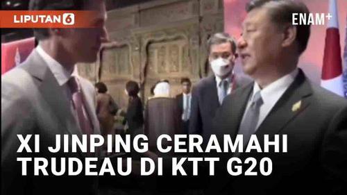 VIDEO: Xi Jinping Terekam Ceramahi Justin Trudeau di KTT G20