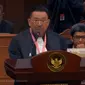 Tim Hukum Prabowo-Gibran, Otto Hasibuan di Gedung Mahkamah Konstitusi (MK) Jakarta, Kamis (28/3/2024). (Liputan6.com/Radityo Priyasmoro)