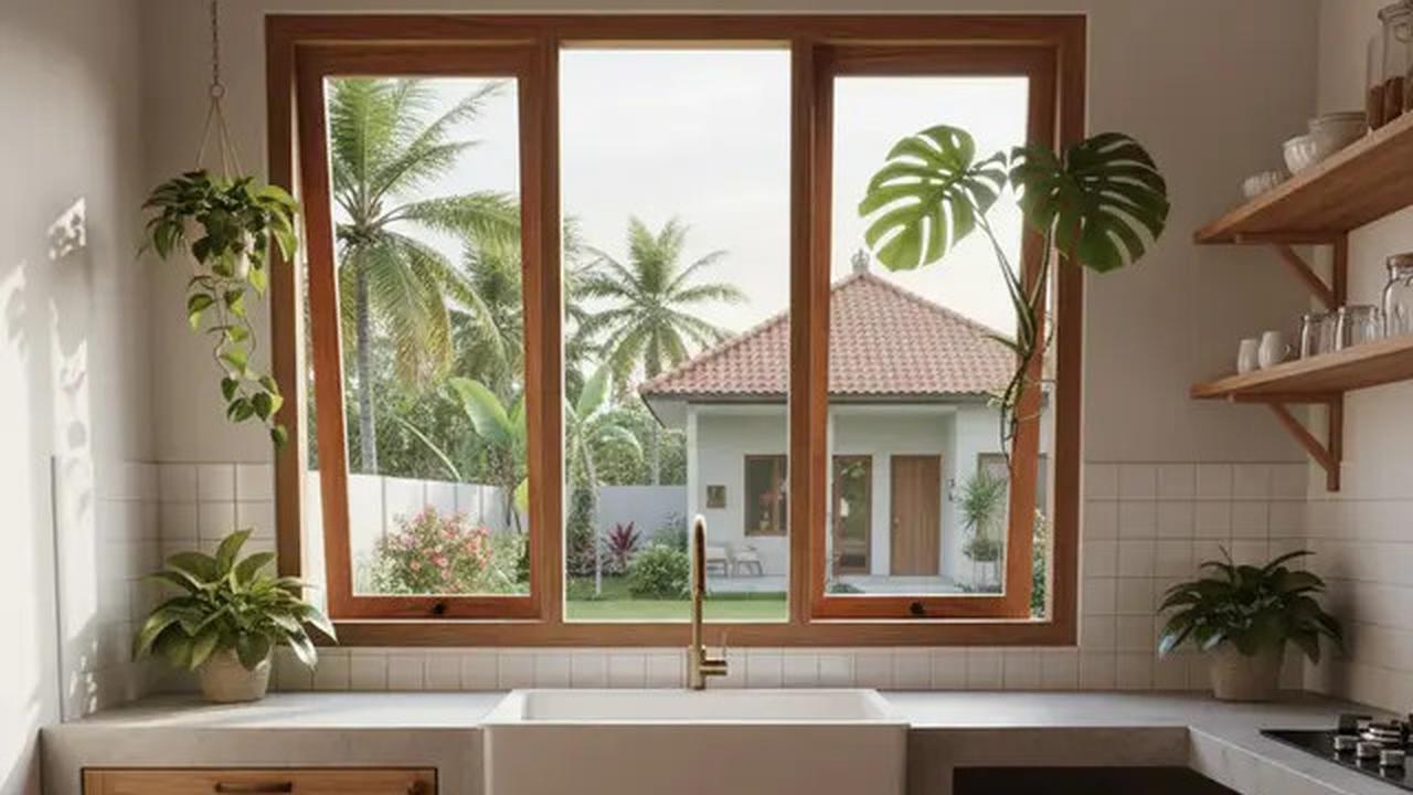 7 Desain Dapur Kecil Ala Tropis dengan Nuansa Kayu untuk Rumah Desa yang Hangat, Natural dan Bikin Betah Masak