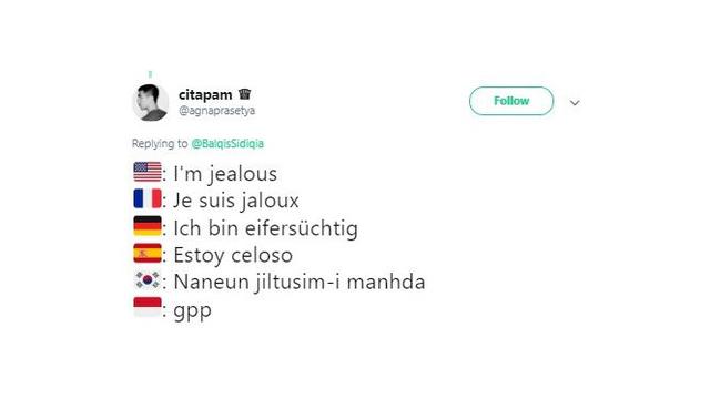 7 Terjemahan Cemburu Dari Berbagai Bahasa Ala Netizen Ini Bikin Senyum Miris Citizen6 Liputan6 Com