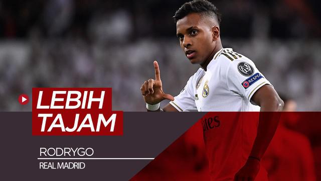 Berita video Rodrygo yang kini menjadi bintang muda Real Madrid setelah mencetak hattrick di Liga Champions. Ia tercatat sementara ini lebih tajam dibanding Eden Hazard.