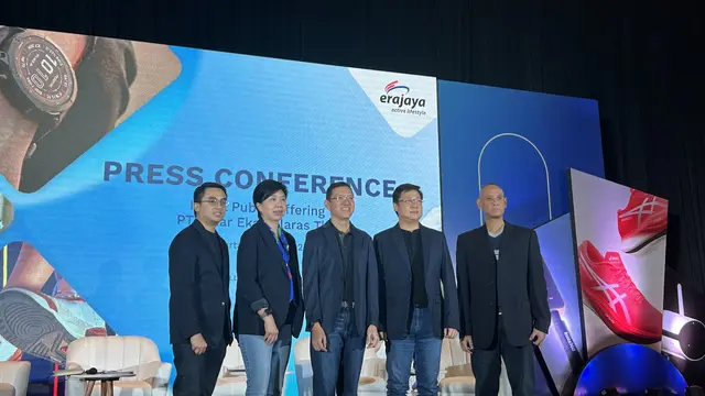 Konfrensi pers paparan public PT Sinar Eka Selaras Tbk atau Erajaya Active Lifestyle, Senin (17/7/2023). (Foto: Liputan6.com/Elga N)