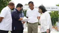 Menteri BUMN Erick Thohir mengecek perkembangan pembangunan Bali International Hospital. (Dok BUMN)
