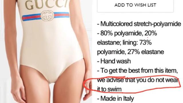 Gucci Buat Baju Renang Seharga Rp 5,5 Juta, Tapi Tak Bisa Dipakai Untuk Berenang
