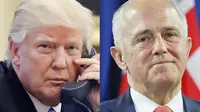 Donald Trump dan Malcolm Turnbull (AP)