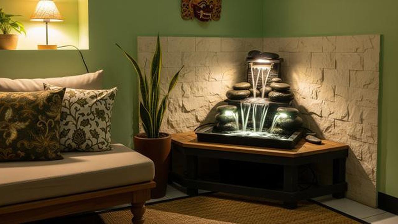 8 Ide Ruang Tamu Kecil dengan Air Terjun Mini Indoor yang Menenangkan, Bikin Suasana Rumah Lebih Adem dan Elegan