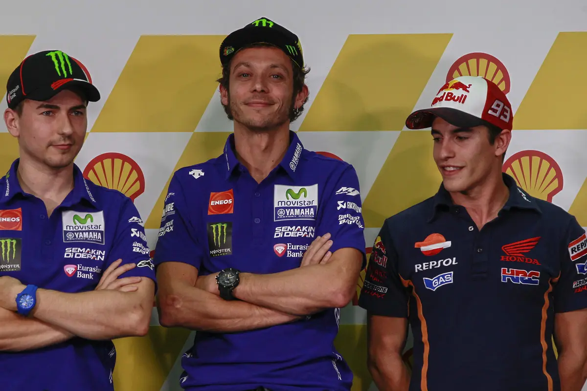 Valentino Rossi, Marc Marquez, Jorge Lorenzo