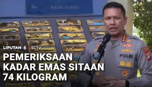 Pemeriksaan Kadar Emas Sitaan 74 Kilogram