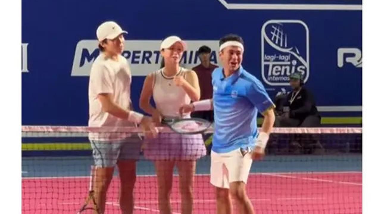 6 Potret Raffi-Nia di Lagi-Lagi Tenis Internasional, Kalahkan Pemeran Logan Lee