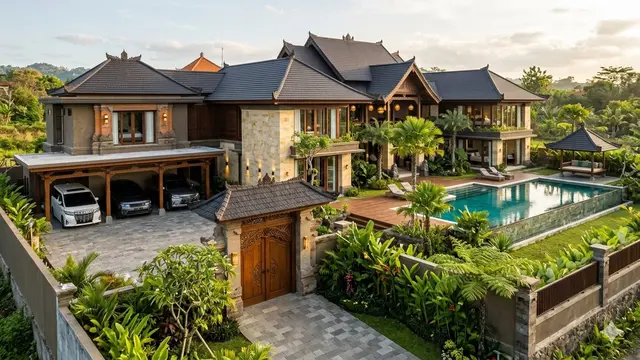 Model Rumah 1 Lantai ala Villa di Bali