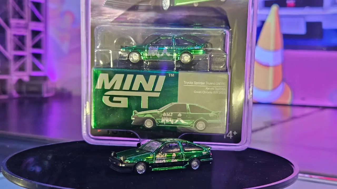 Mini GT AE86 Keiichi Tsuchiya 'Green Chrome' Rilis Eksklusif di IMX 2026