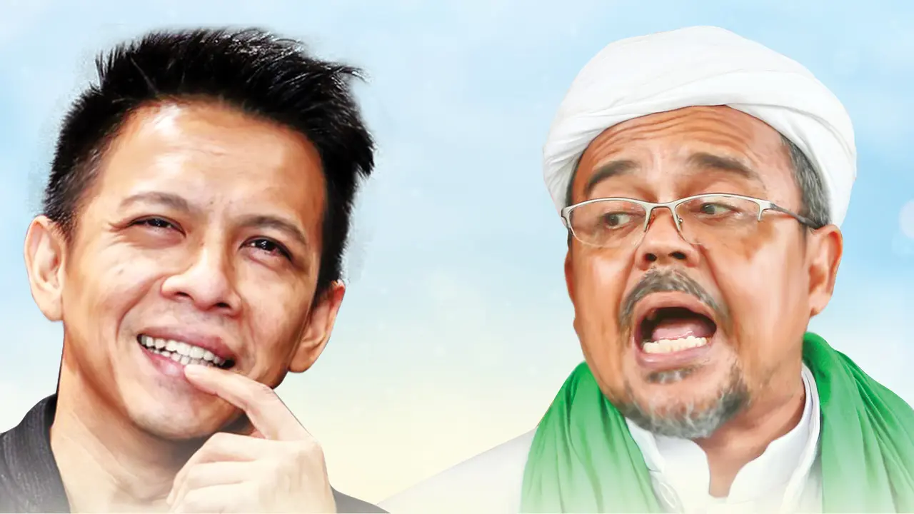 Banner Infografis Rizieq Shihab-Firza Husein