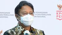 Ketua Satgas PEN Budi Gunadi Sadikin menjelaskan pihaknya melakukan realokasi dalam anggaran PEN saat konferensi pers di Kantor Presiden, Jakarta, Rabu (25/11/2020). (Biro Pers Sekretariat Presiden)