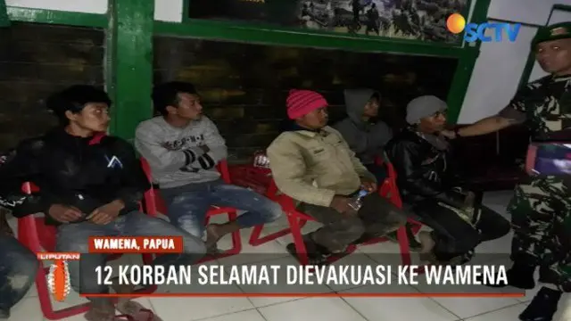 12 pekerja PT Istaka Karya yang jadi korban penyerangan kelompok kriminal bersenjata telah diterbangkan ke Wamena, Papua.