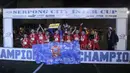 Tim ASIOP Apacinti menjadi juara Cup U-10 Serpong City International Soccer Tournament di Sabnani Park, Tangerang Selatan. Minggu (4/12/2016). (Bola.com/Arief Bagus)
