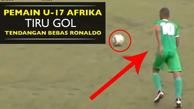 Video pemain muda asal afrika yang berumur 17 tahun cetak gol tendangan bebas jarak jauh seperti yang pernah di lakukan Cristiano Ronaldo.