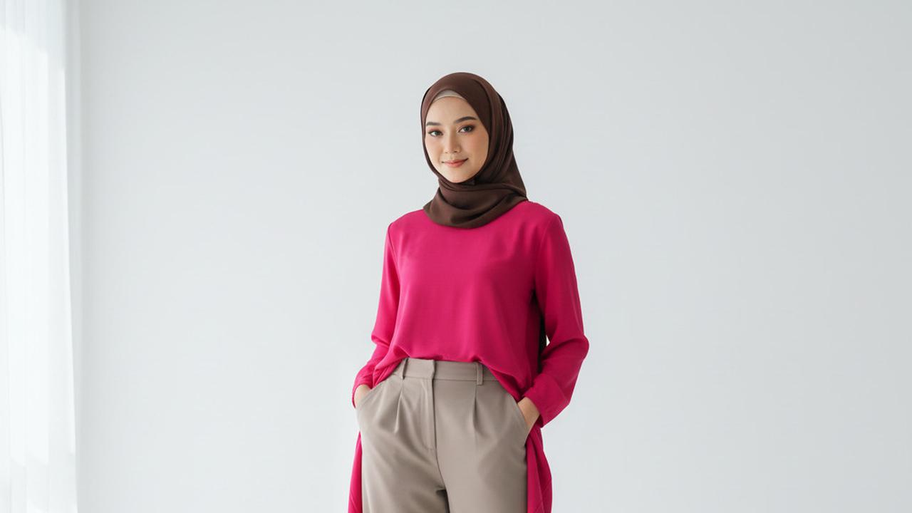 Tampil Fresh dan Modis, Ketahui 7 Warna Jilbab yang Cocok untuk Baju Pink Fanta