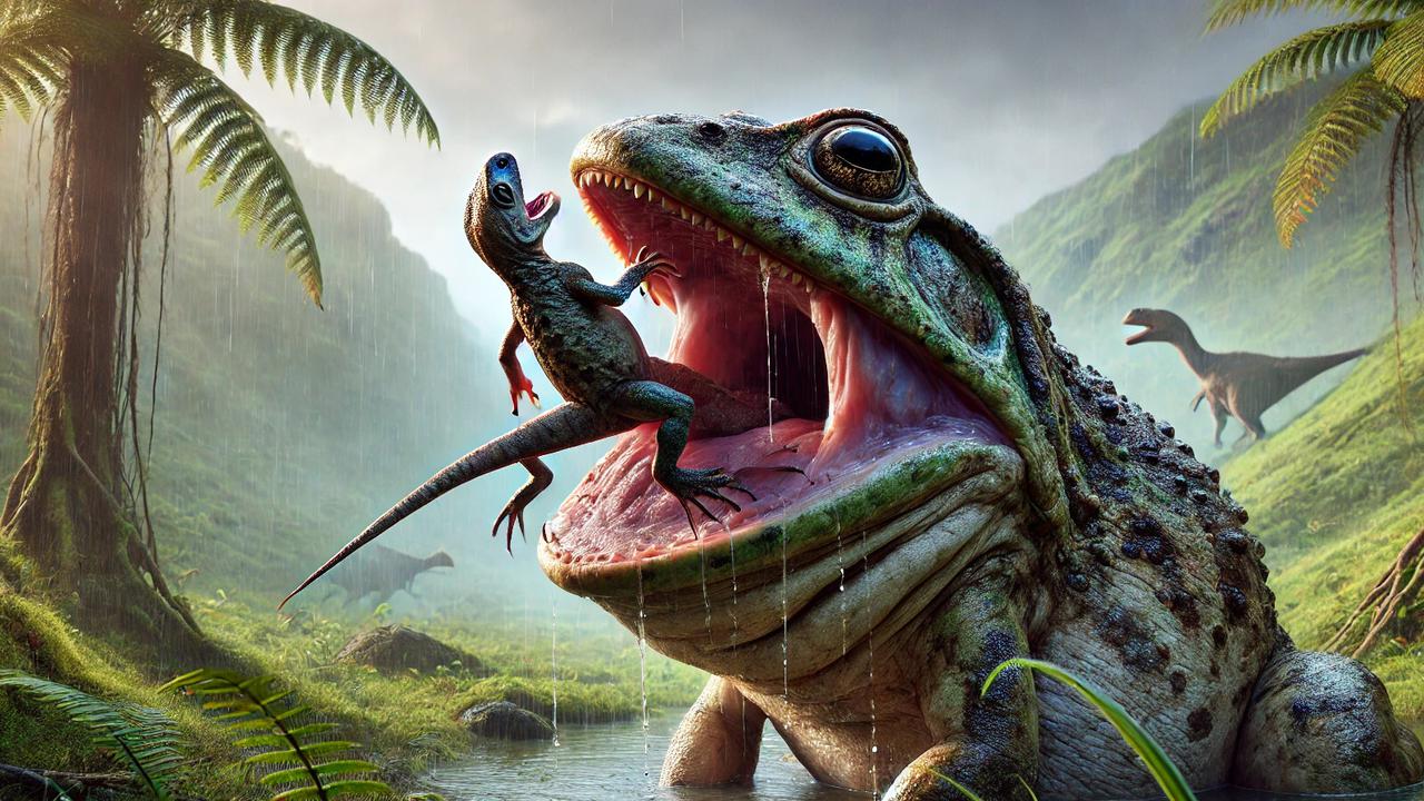 Ilmuwan Temukan Fosil Katak Raksasa Pemangsa Bayi Dinosaurus