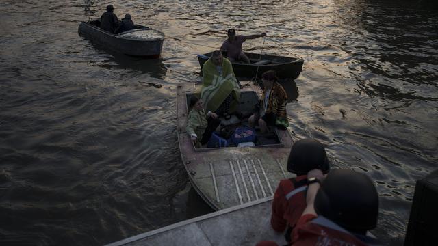 Bendungan Kakhovka di Kherson Ukraina Jebol