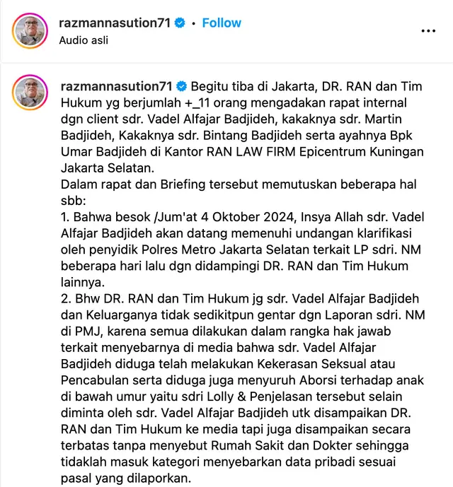Vadel Badjideh ngaku tak gentar hadapi Nikita Mirzani, siap diklarifikasi