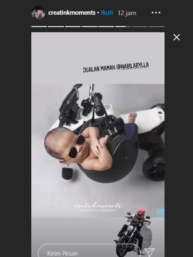 6 Pemotretan Baby Born Anak Nabila Putri, Gayanya Curi Perhatian