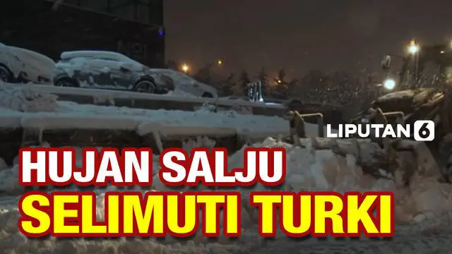 Hujan lebat menyelimuti wilayah Istanbul, Turki. Hal ini membuat lalu lintas di Istanbul terganggu, begitu juga dengan jadwal penerbangan yang berantakan karena cuaca buruk.