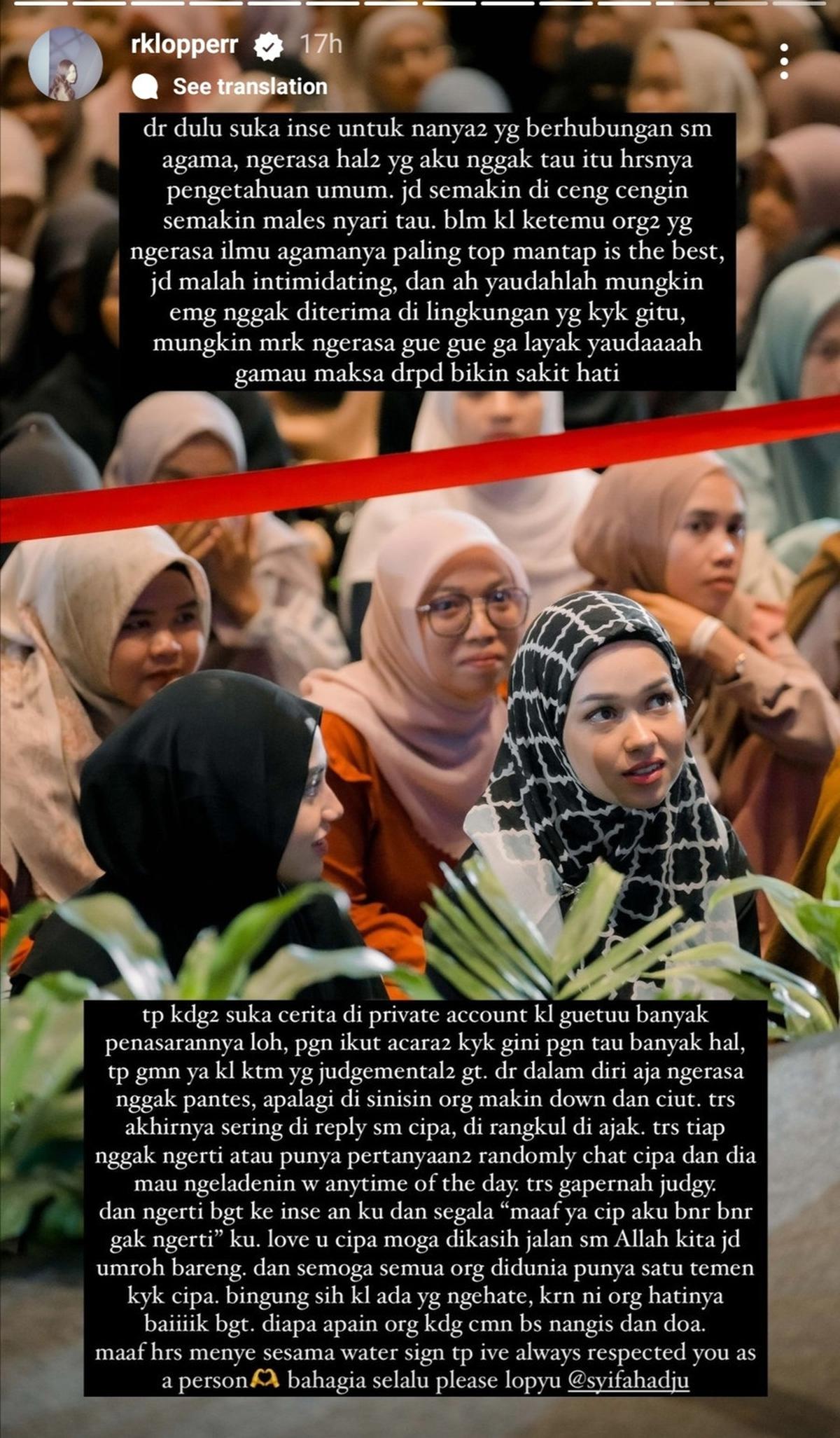 Mengaku Banyak Igin Tahu Soal Agama