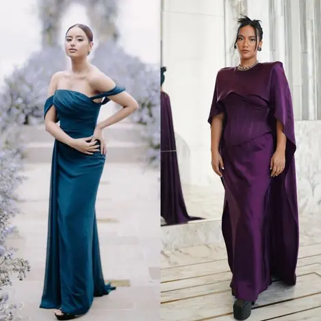 7 Inspirasi Model Baju Bridesmaid Satin Terbaru dari Amanda Khairunnisa hingga Tara Basro