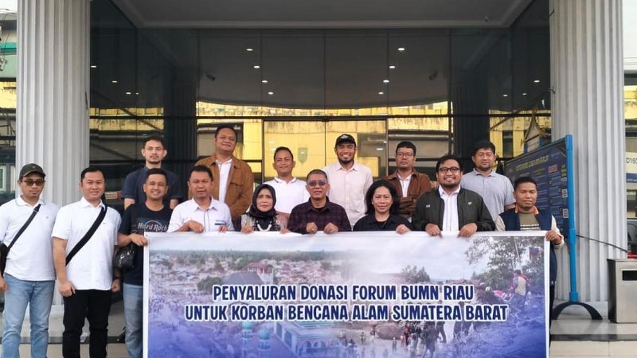 Forum BUMN Riau Salurkan Bantuan Rp45 Juta untuk Korban Banjir Agam Sumbar
