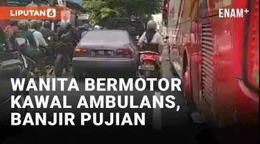 Media sosial dibuat kagum oleh aksi heroik wanita bermotor di Malang, Jawa Timur. Wanita tersebut terekam mengawal ambulans yang tengah melayani keadaan darurat. Wanita tersebut berusaha membukakan jalan bagi ambulans di tengah kemacetan.