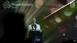 Pendiri dan Managing Director PropertyGuru Asia Property Awards, Terry Blackburn memberikan sambutan saat menghadiri acara penghargaan PropertyGuru Indonesia Property Awards 2018 di Jakarta, Kamis (20/9). (Liputan6.com/Johan Tallo)