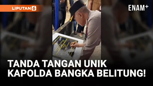 VIDEO: Punya Tanda Tangan Unik, Kapolda Babel Ternyata Sengaja!
