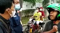 Potongan Layar Video Pekerja Tidak Percaya Covid Dan Enggan Pakai Masker. (Rabu, 07/07/2021). (Liputan6.com/Yandhi Deslatama).