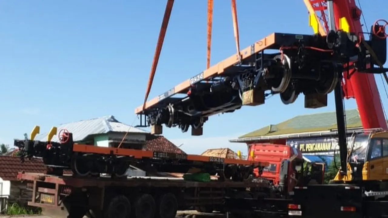 KAI Logistik mulai mendistribusikan 270 unit gerbong datar (GD) ke wilayah Sumatera. (Dok KAI)