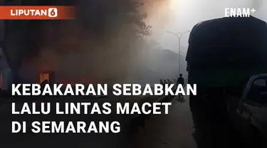 Kebakaran terjadi di Jalan Raya Pantura Mangkang, Semarang. Tepatnya di sebelah SD Negeri Wonosari 2