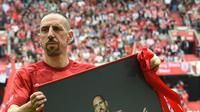 Franck Ribery berhasil meraih sembilan trofi juara Bundesliga Jerman bersama Bayern Munchen. (AFP/Christof Stache)