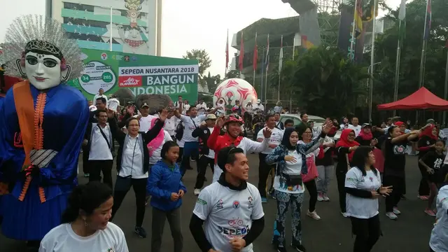 Salah satu acara dalam Sepeda Nusantara 2018 di Jakarta yang digelar Kemenpora