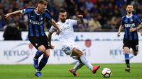 Inter Milan menang 2-1 atas Empoli dalam laga pekan ke-38 Serie A di Giuseppe Meazza, Minggu (26/5/2019) malam waktu setempat. (AFP/Miguel Medina)