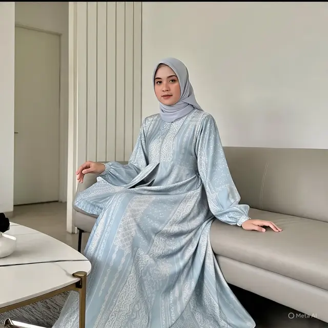 Iljustrasi Gamis Mayla (Created by AI)
