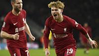 Harvey Elliott berhasil mengantarkan Liverpool melaju ke putaran keempat Piala FA 2022/2023 setelah mengalahkan Wolves pada laga yang berlangsung di Stadion Molineux, Rabu (18/1/2023) dini hari WIB. Ia menjadi satu-satunya pencetak gol di pertandingan tersebut. (AP Photo/Rui Vieira)