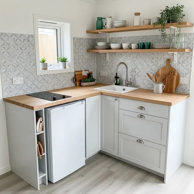 Desain Dapur 2x2 Bentuk L (AI Generated)